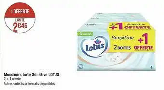 Géant Casino Mouchoirs Boîte Sensitive Lotus offre