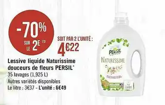 Géant Casino Lessive Liquide Naturissime Douceurs De Fleurs Persil offre
