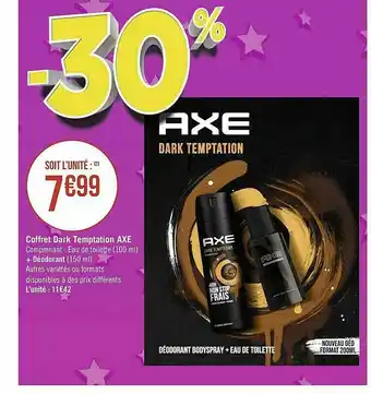 Géant Casino Coffret Dark Temptation Axe offre