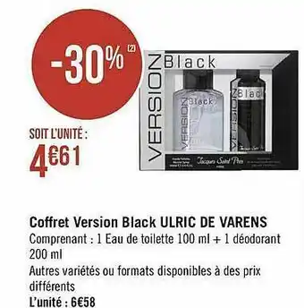Géant Casino Coffret Version Black Ulric De Varens offre