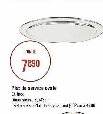 Géant Casino Plat De Service Ovale offre