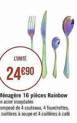 Ménagère 16 Pièces Rainbow
