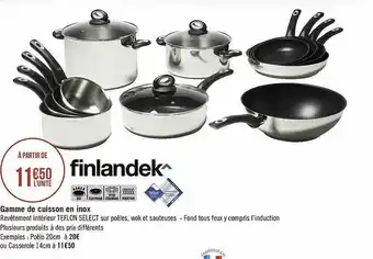 Géant Casino Gamme De Cuisson En Inox Finlandek^ offre