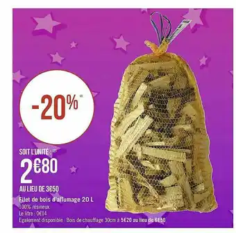 Filet De Bois D'allumage 20 L