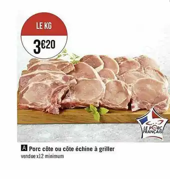Porc Côte Ou Côte échine à Griller