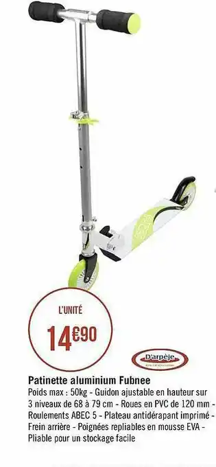 Géant Casino Patinette Aluminium Fubnee offre