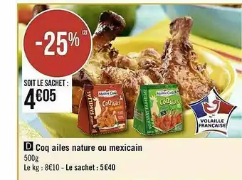 Géant Casino Coq Ailes Nature Ou Mexicain offre