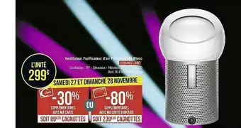 Ventilateur Purificateur D'air Pure Cool Me Blanc