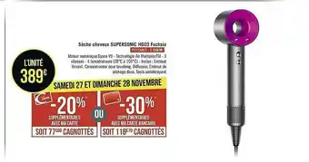 Géant Casino Sèche Cheveux Supersonic Hd03 Fushsia offre