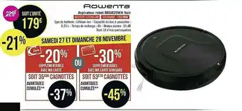 Géant Casino Aspirateur Robot Rr6825wh Noir Rowenta offre