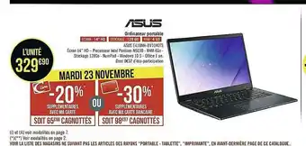 Géant Casino Ordinateur Portable Asus offre