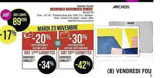 Géant Casino Tablette Tactile Archos T96 offre