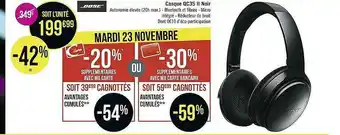 Géant Casino Casque Qc35 II Noir Bose offre