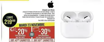 Géant Casino Airpods Pro Blanc offre