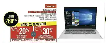 Géant Casino Ordinateur Portable Lenovo offre