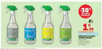 Super U Vinaigre D'alcool Grand Ménage offre