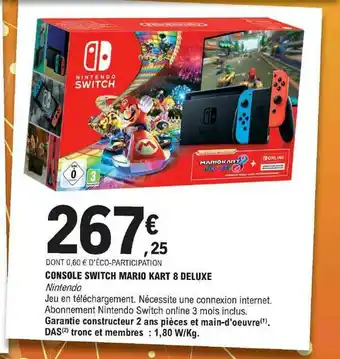 E.Leclerc Console Switch Mario Kart 8 Deluxe Nintendo offre