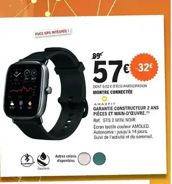 E.Leclerc Montre Connectée Amazfit offre