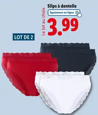 Lidl Slips à dentelle offre