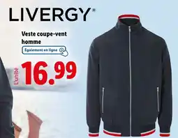 Lidl LIVERGYⓇ Veste coupe-vent homme offre