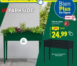 Lidl PARKSIDE Table de culture offre