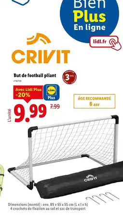 Lidl CRIVIT But de football pliant offre