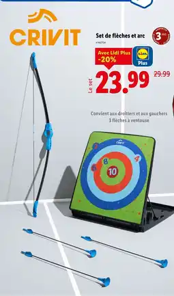 Lidl CRIVIT Set de flèches et arc offre