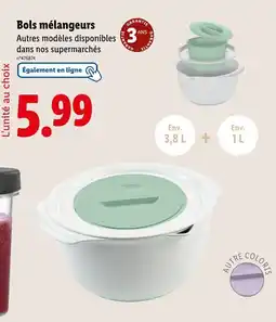 Lidl Bols mélangeurs offre