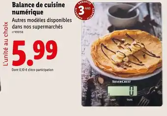 Lidl Balance de cuisine numérique offre