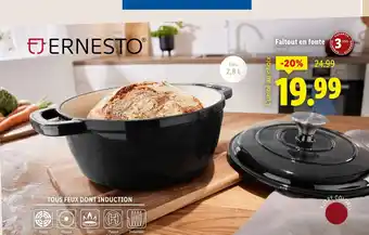 Lidl EJERNESTO Faitout en fonte offre