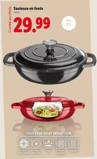 Lidl Sauteuse en fonte offre