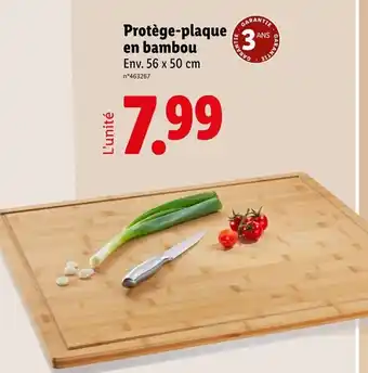 Lidl Protège-plaque en bambou offre