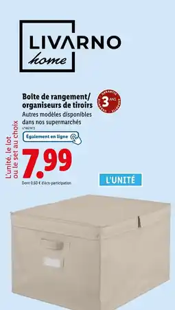 Lidl LIVARNO HOME Boîte de rangement/ organiseurs de tiroirs offre