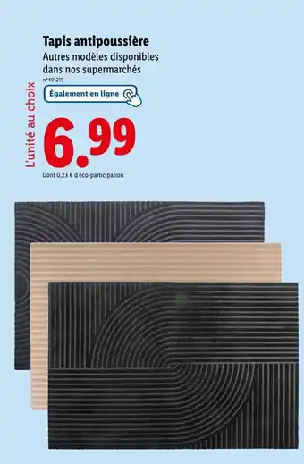 Lidl Tapis antipoussière offre