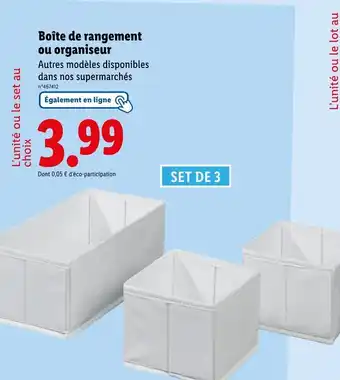 Lidl Boîte de rangement ou organiseur offre