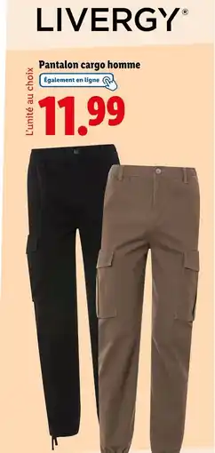 Lidl LIVERGY Pantalon cargo homme offre