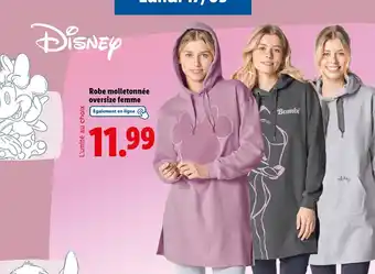 Lidl Robe molletonnée oversize femme offre