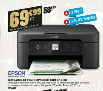Epson multifonction jet d’encre expression home xp-3100