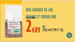 La Vie Claire Mix graines de lin, sagame et courge bio offre