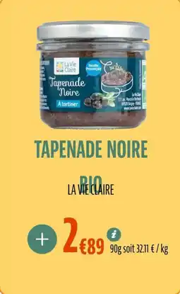 La Vie Claire Tapenade noire bio offre