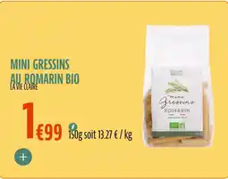 La Vie Claire Mini gressins au romarin bio offre