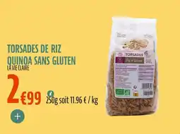 La Vie Claire Torsades de riz quinoa sans gluten offre