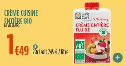 La Vie Claire LA VIE CLAIRE Crème cuisine entière bio offre