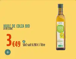 La Vie Claire Huile de colza bio offre