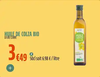 La Vie Claire Huile de colza bio offre