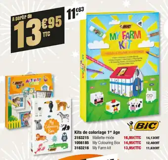 Plein ciel Bic kits de coloriage 1er âge offre