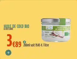 La Vie Claire Huile de coco bio offre