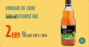 La Vie Claire Vinaigre de cidre non pasteurise bio offre