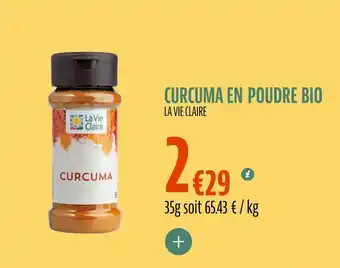 La Vie Claire LA VIE CLAIRE Curcuma en poudre bio offre