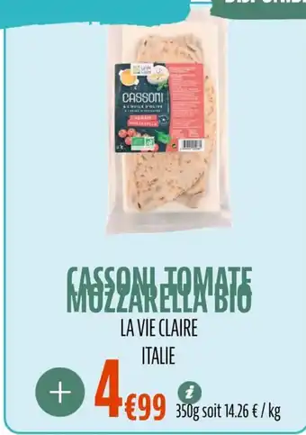 La Vie Claire LA VIE CLAIRE Cassoni tomate mozzarella bio offre